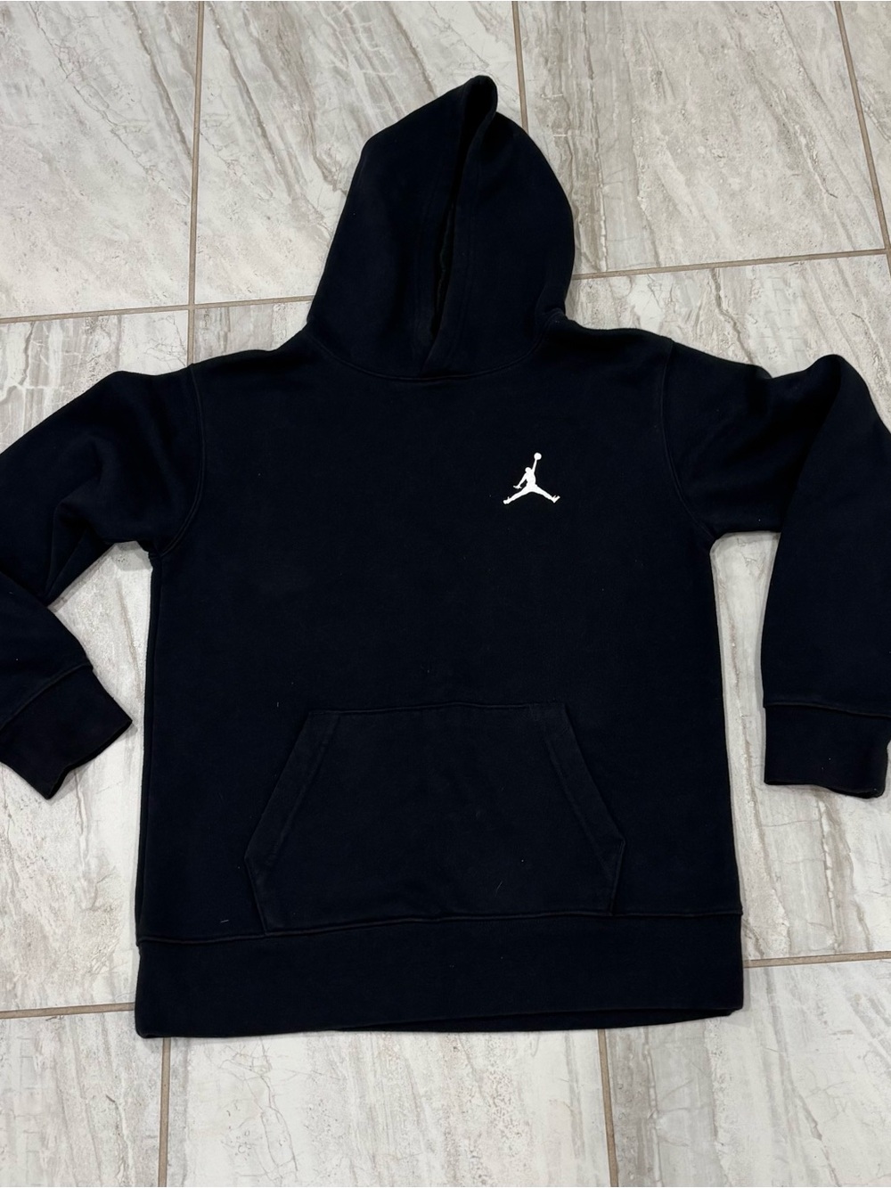 Air Jordan Large 12-13 Yrs Black Long Sleeve Pullover Hoodie